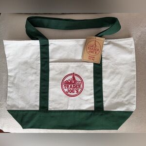 Trader Joe’s Large Green Reusable Canvas Tote Bag